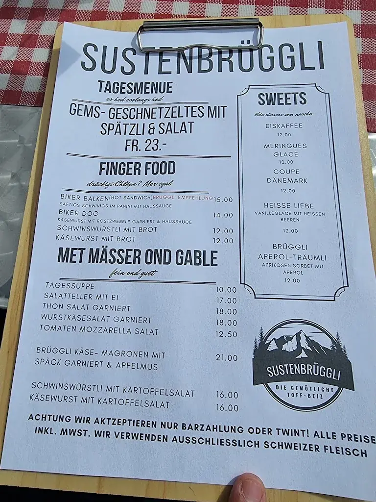 Sustenbrüggli restaurant à Meien