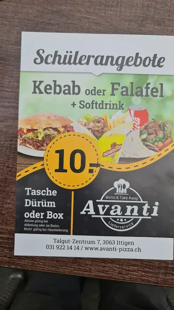 Menu_Avanti Bistro, Café, Bar_Ittigen_image_2