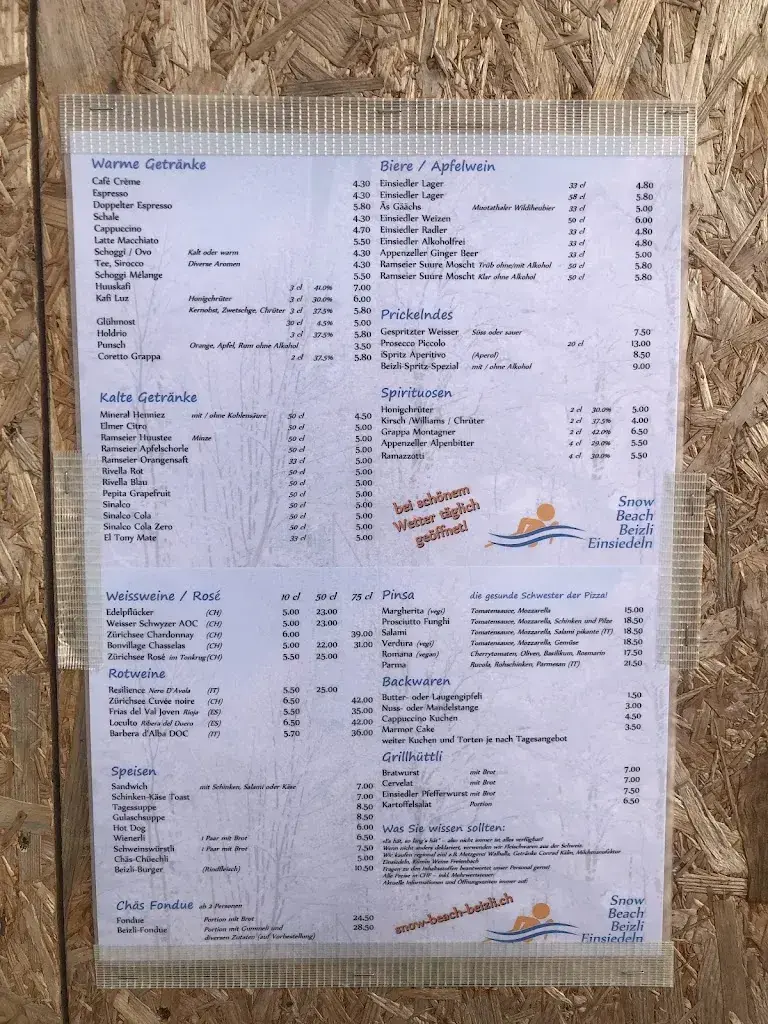Snow Beach Beizli_Einsiedeln_menu_image_1