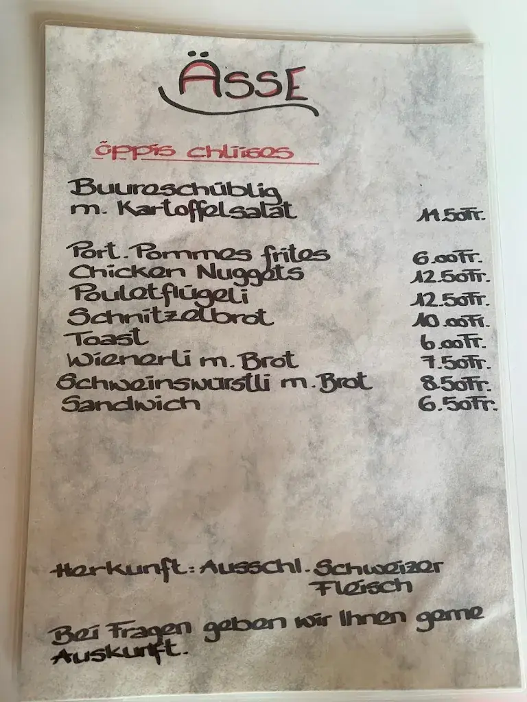 Menü_Hinterhof Café & Bar (Hiho) Wollerau_Wollerau_Bild_1