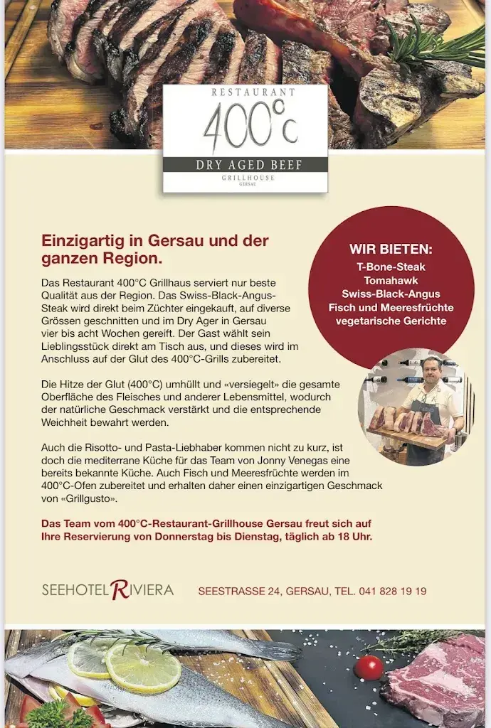 Steakhouse 400°c Dry Aged Beef Holzkohlegrill_Gersau_menu_image_1