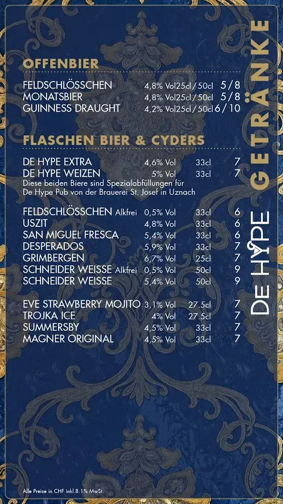 Menü_De Hype Pub_Uznach_Bild_3
