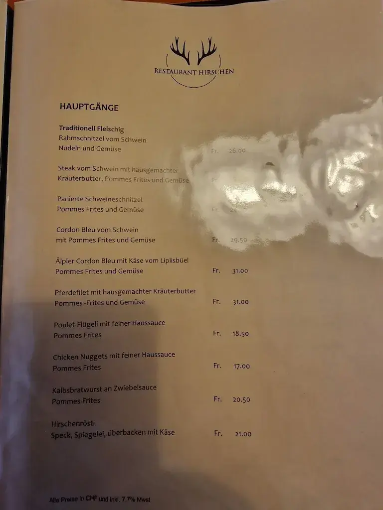 Hirschen Restaurant in Morschach