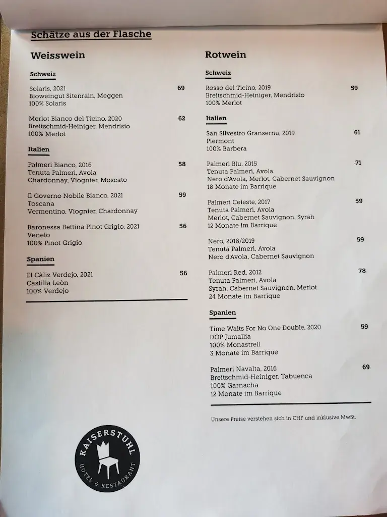 Menu_Hotel Kaiserstuhl am Lungernsee_Bürglen_image_2