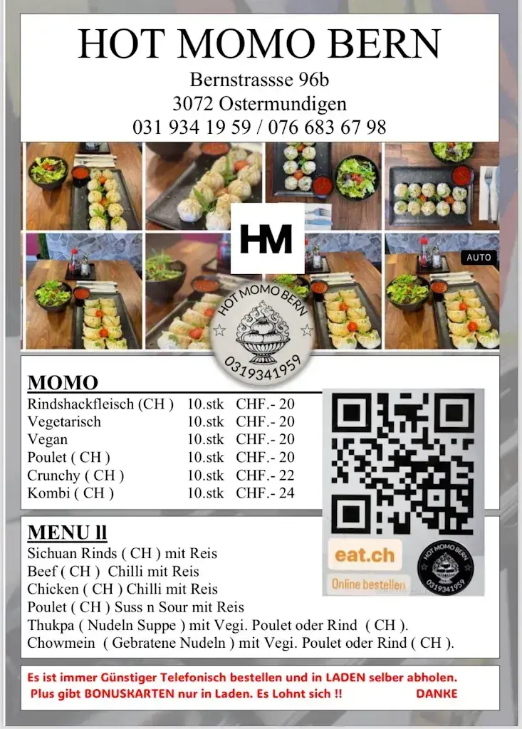 HOT MOMO BERN restaurant à Ostermundigen