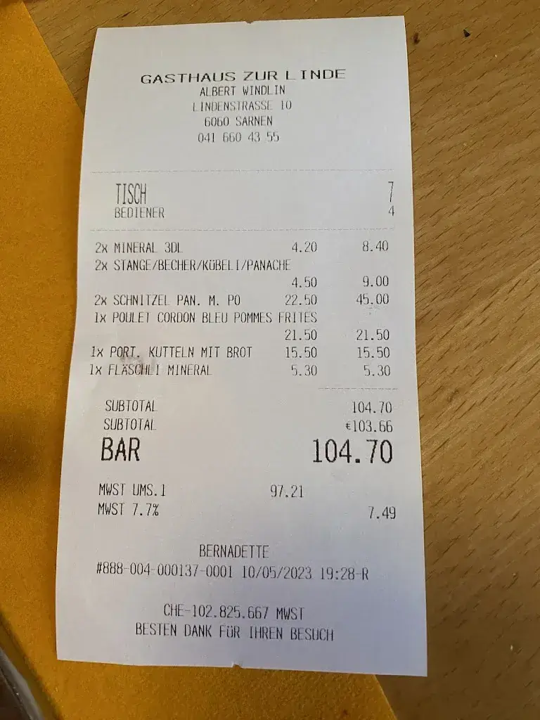 Gustavo Araújo_Gasthaus zur Linde_Sarnen_Bewertung