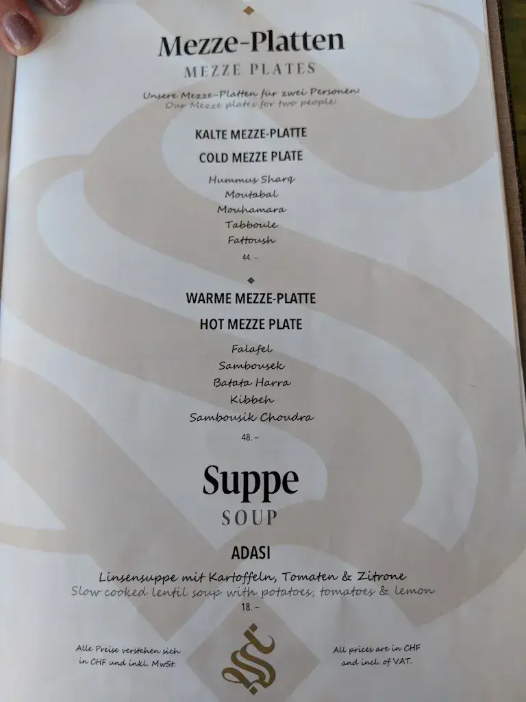 Menü_Parisa - Persian Cuisine_Obbürgen_Bild_2