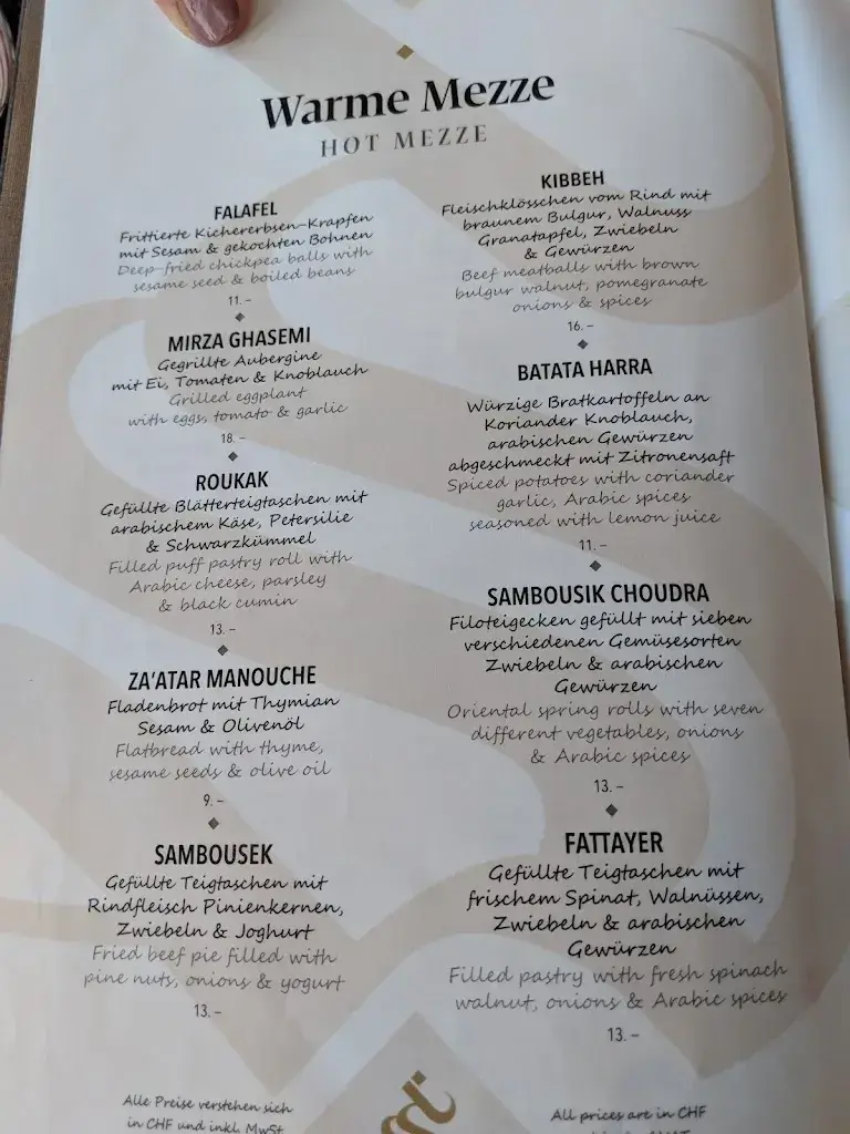 Menü_Parisa - Persian Cuisine_Obbürgen_Bild_3