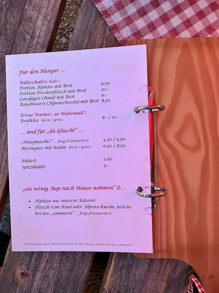 Alpbeizli & Alpkäserei Haghütte_Wolfenschiessen_menu_image_1