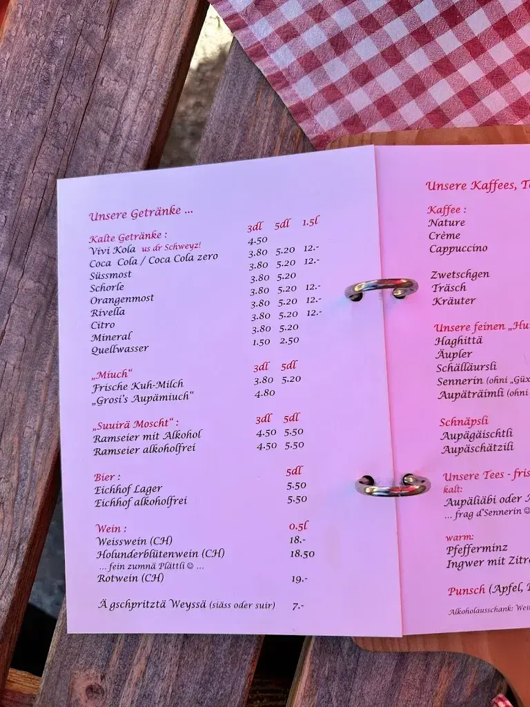 Menü_Alpbeizli & Alpkäserei Haghütte_Wolfenschiessen_Bild_2