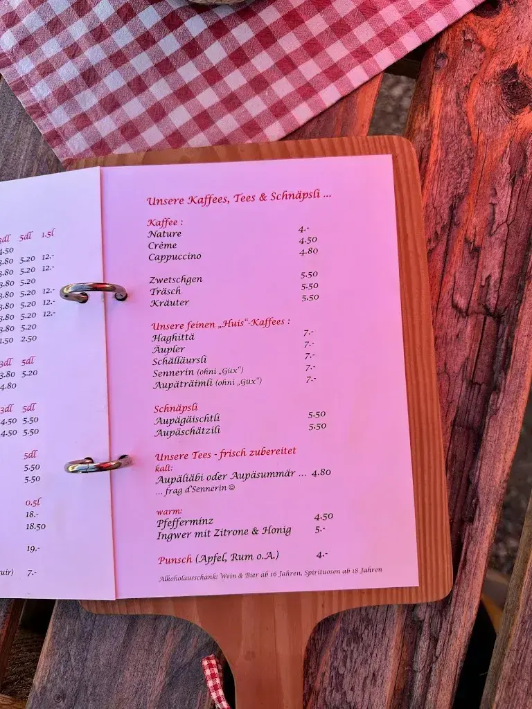 Menü_Alpbeizli & Alpkäserei Haghütte_Wolfenschiessen_Bild_3