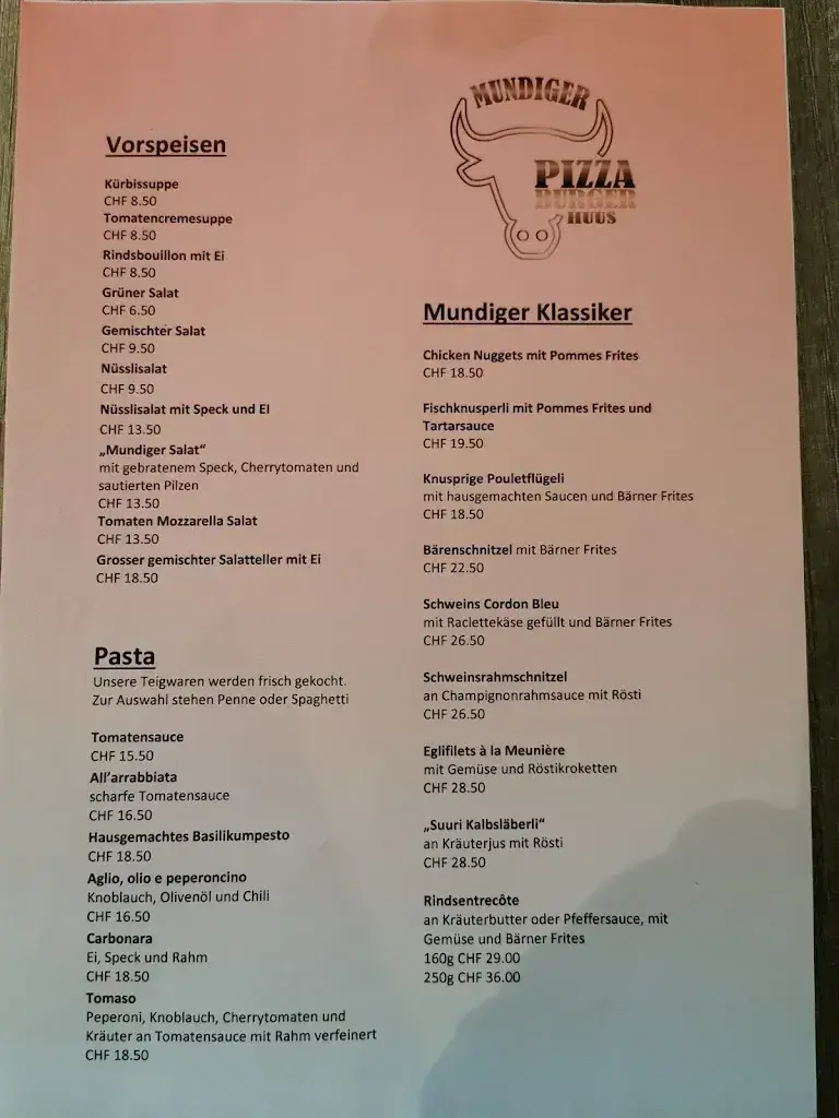 Menu_Mundiger Pizza & Burger Huus_Ostermundigen_immagine_2