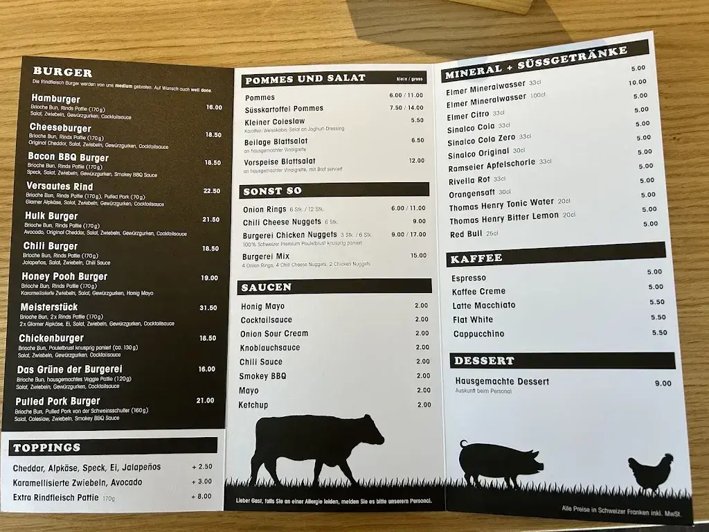 Die Burgerei restaurant à Näfels