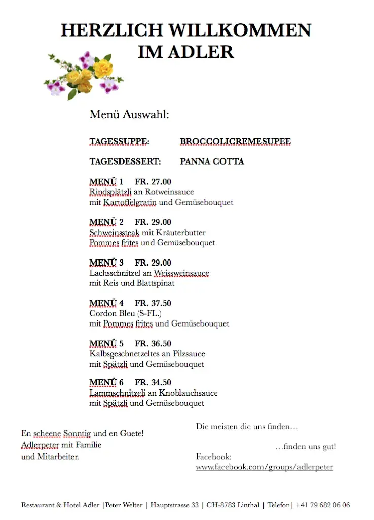 Menu_Hotel Restaurant Adler_Linthal_image_3