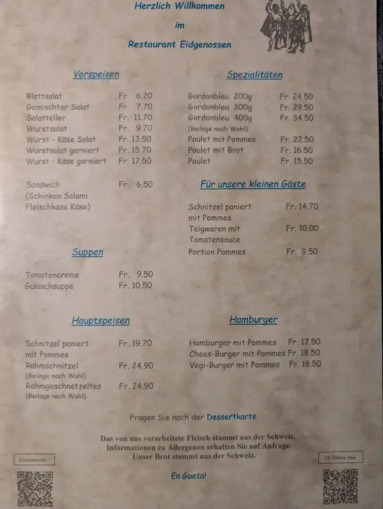 Eidgenossen restaurant à Linthal