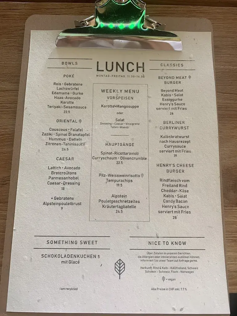 Menu_Henry's Restaurant Ihre Eventlocation_Zug_immagine_4