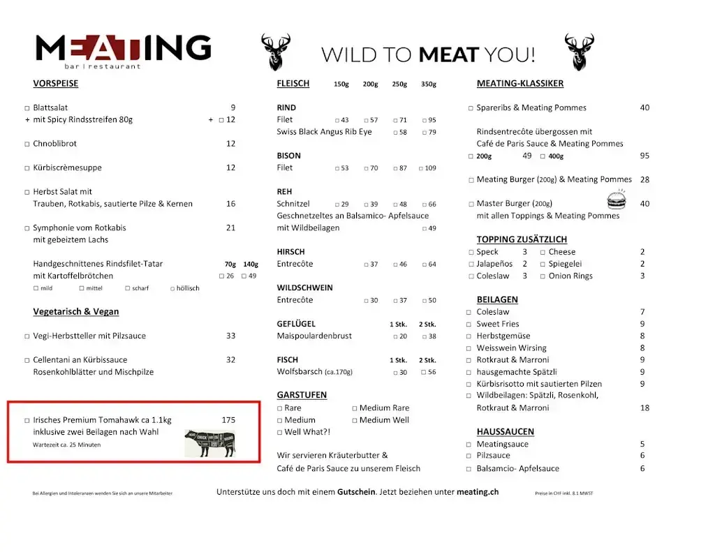 Meating restaurant à Zug