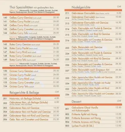 Menu_Yummy Asia Restaurant Cham Zug_CH邮政编码: 6330_image_3