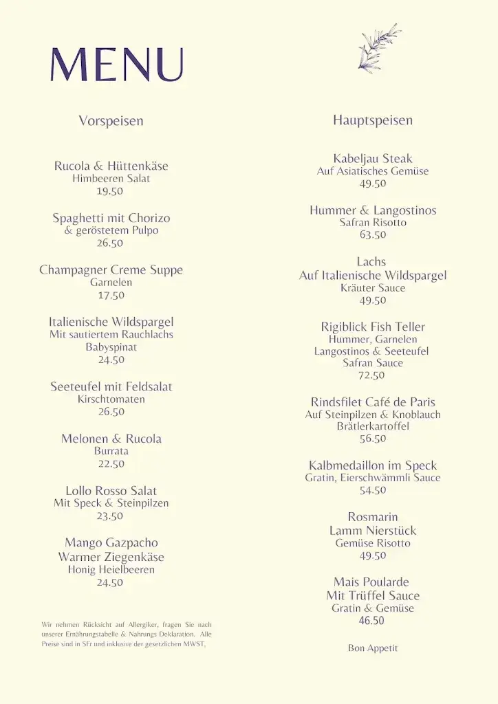 Menu_Restaurant Rigiblick_Oberwil bei Zug_image_2