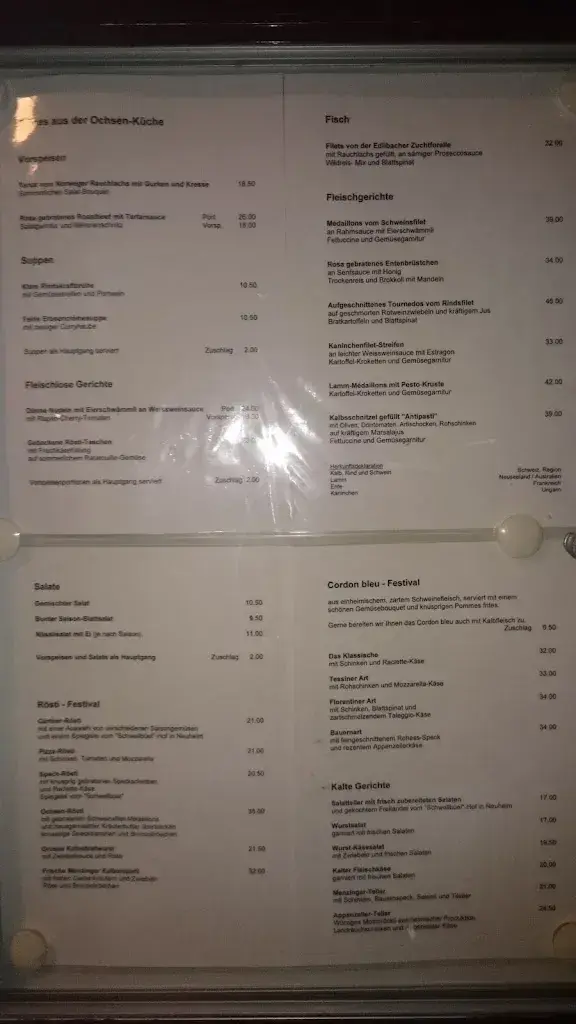 Hotel Ochsen restaurant à Menzingen