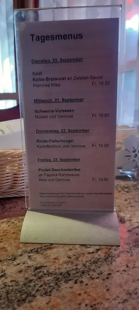 Café-Konditorei Schlüssel AG restaurant à Menzingen