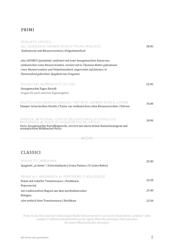 Menu_Restaurant Sapori's_Risch-Rotkreuz_image_4