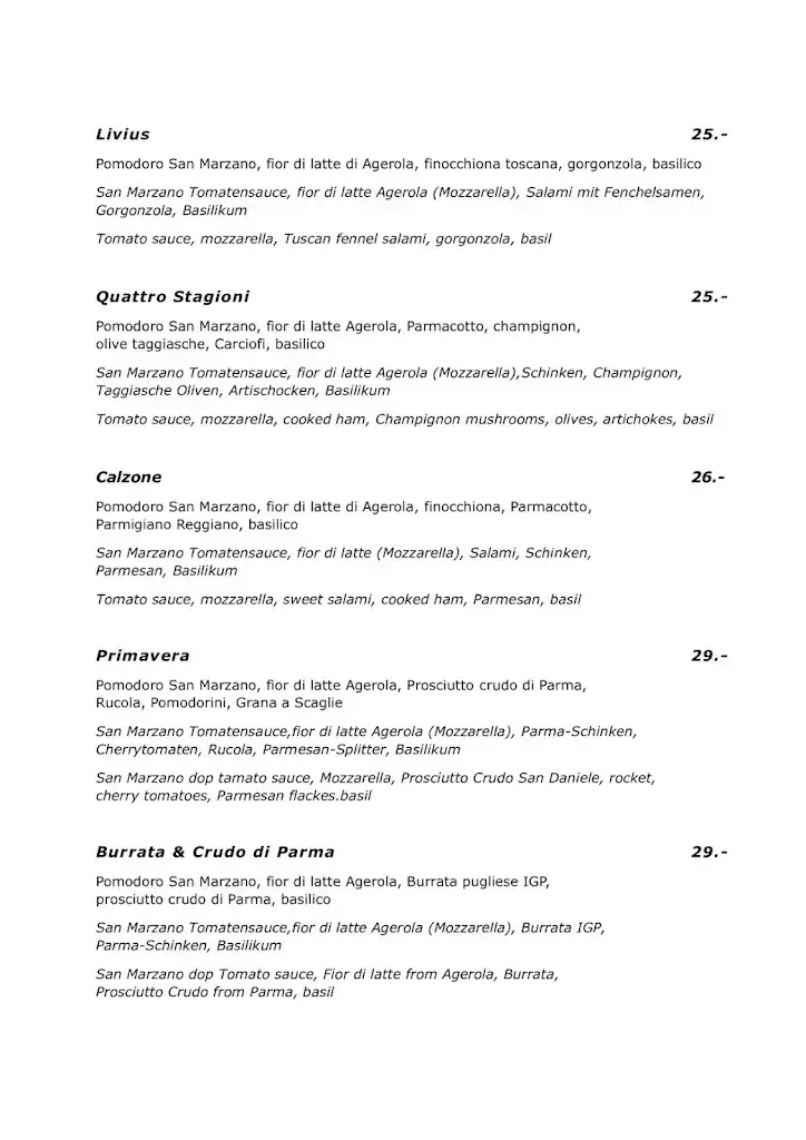 Menu_Restaurant La tavola (Pizza cucina e vino)_Risch-Rotkreuz_immagine_2