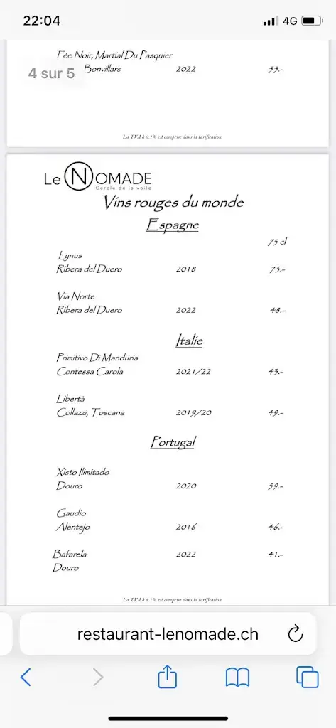 Marcel Frei_Restaurant Le Nomade_Estavayer-le-Lac_avis