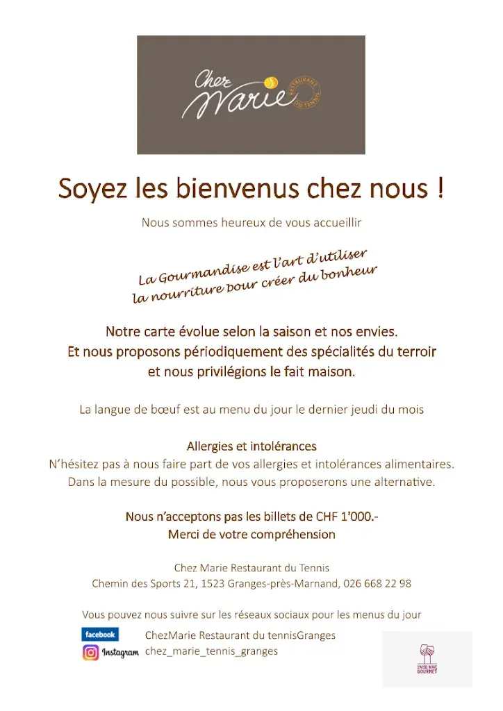 Menu_Restaurant du Tennis Chez Marie_Granges-près-Marnand_image_4