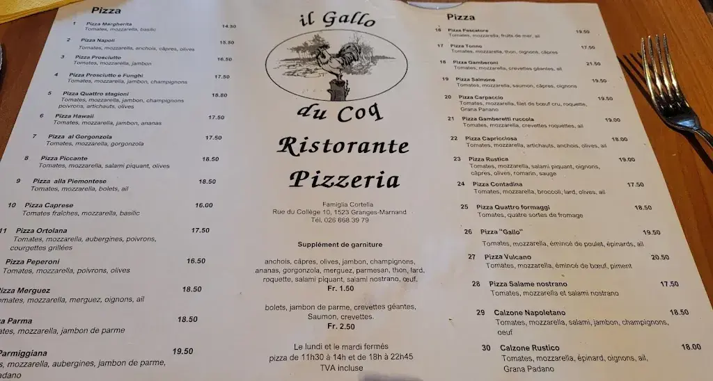 Il Gallo, du Coq Ristorante Pizzeria_Granges-près-Marnand_menu_image_1