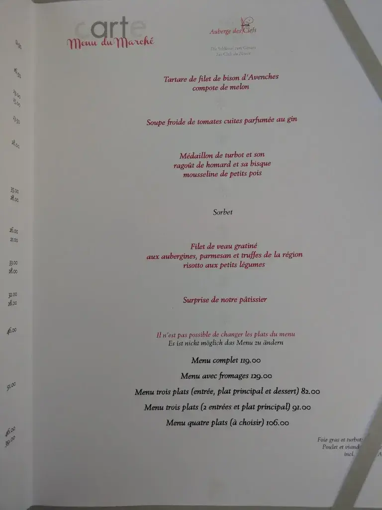 Menü_Auberge des Clefs_Lugnorre_Bild_3