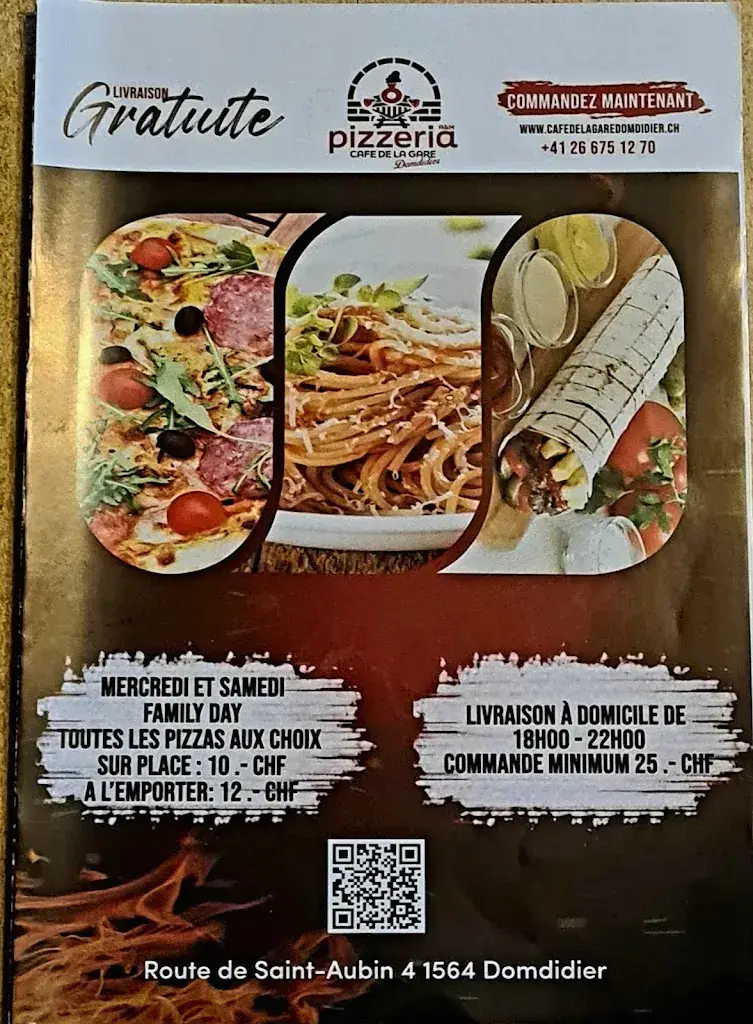 Café de la gare restaurant à Domdidier