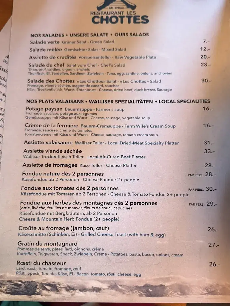 Menu_Restaurant Les Chottes_Veysonnaz_image_4