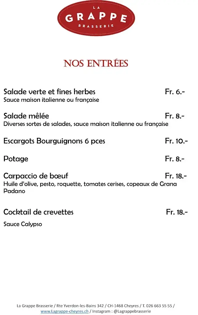 La grappe restaurant à Cheyres