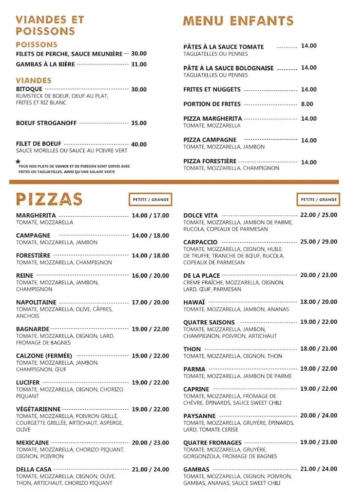 Pizzeria de la place_Le Châble_menu_image_1