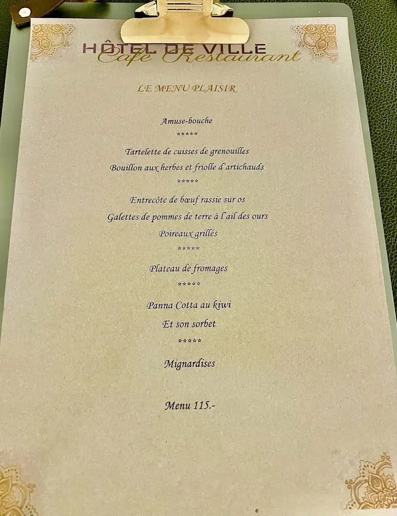 Menu_Hôtel de Ville Café restaurant_Rue_image_3