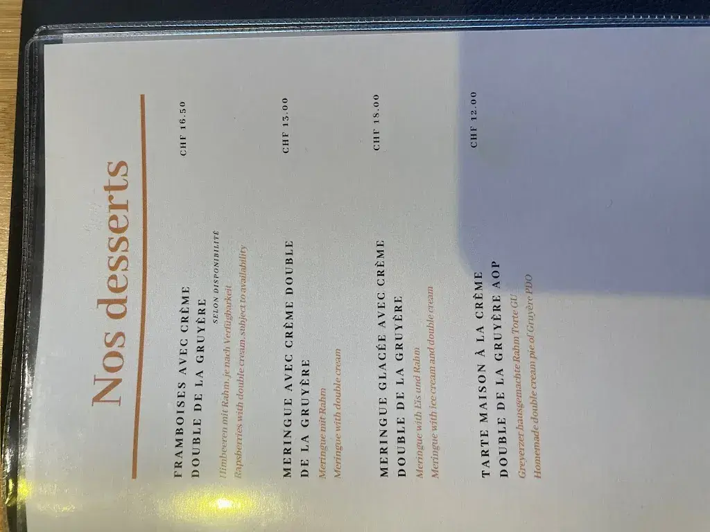 Menu_La Table des Chevaliers_Gruyères_image_2