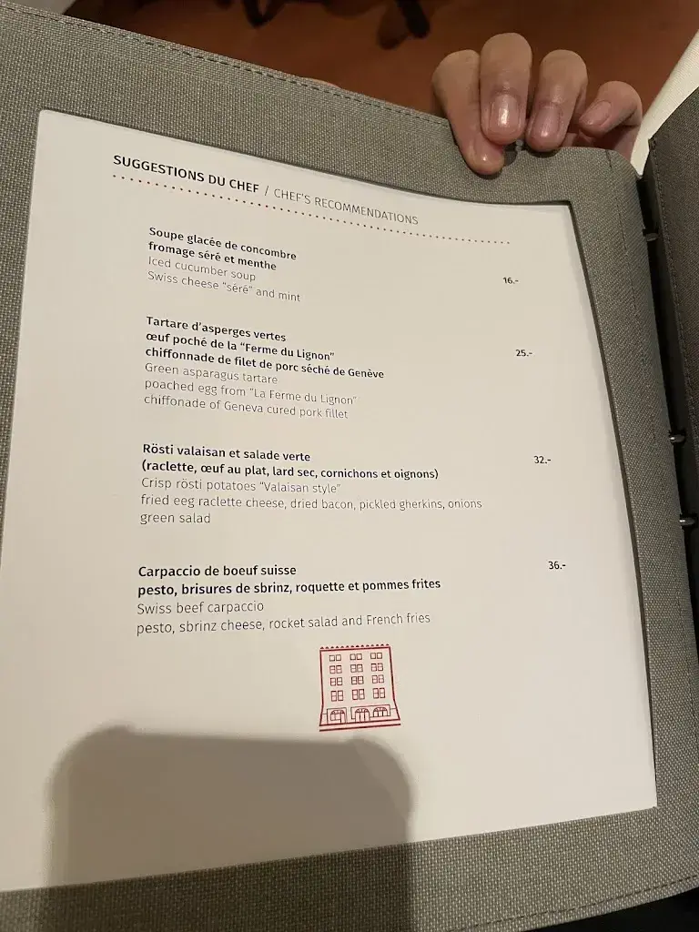 Menu_Restaurant Les Armures_Genève_image_4
