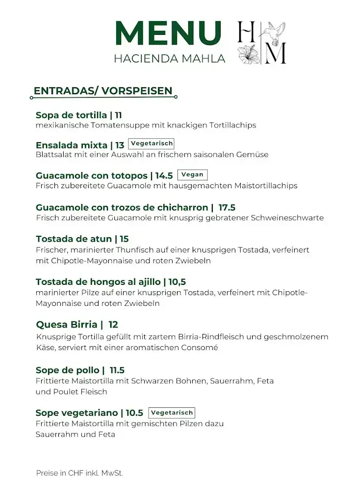 Menu_Hacienda Mahla_Allschwil_immagine_3