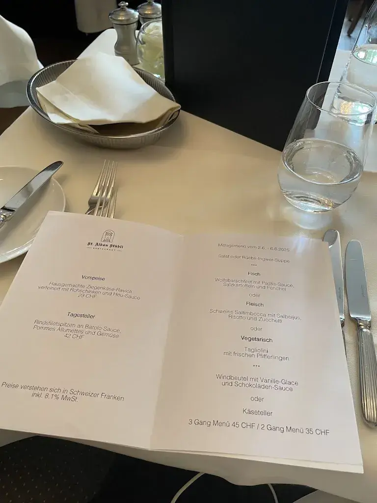 St. Alban Stübli restaurant à Basel