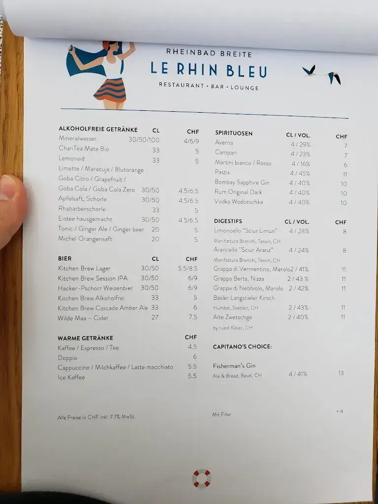 Le Rhin Bleu restaurant à Basel