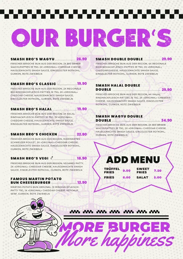 Menu_Smash Bro's Burger_Muri bei Bern_image_2