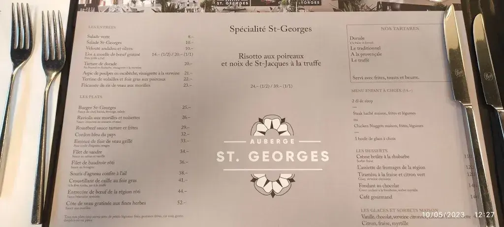 Auberge St. Georges restaurant à Corminboeuf