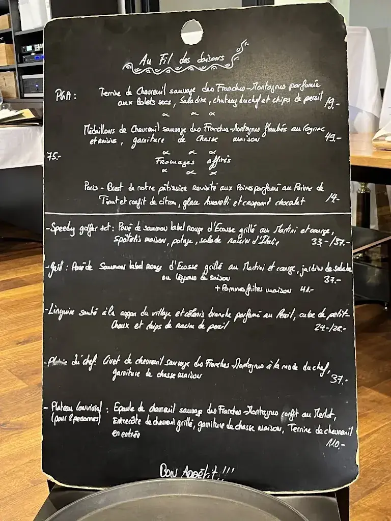 Menu_Restaurant du Golf Les Bois_Les Bois_immagine_1