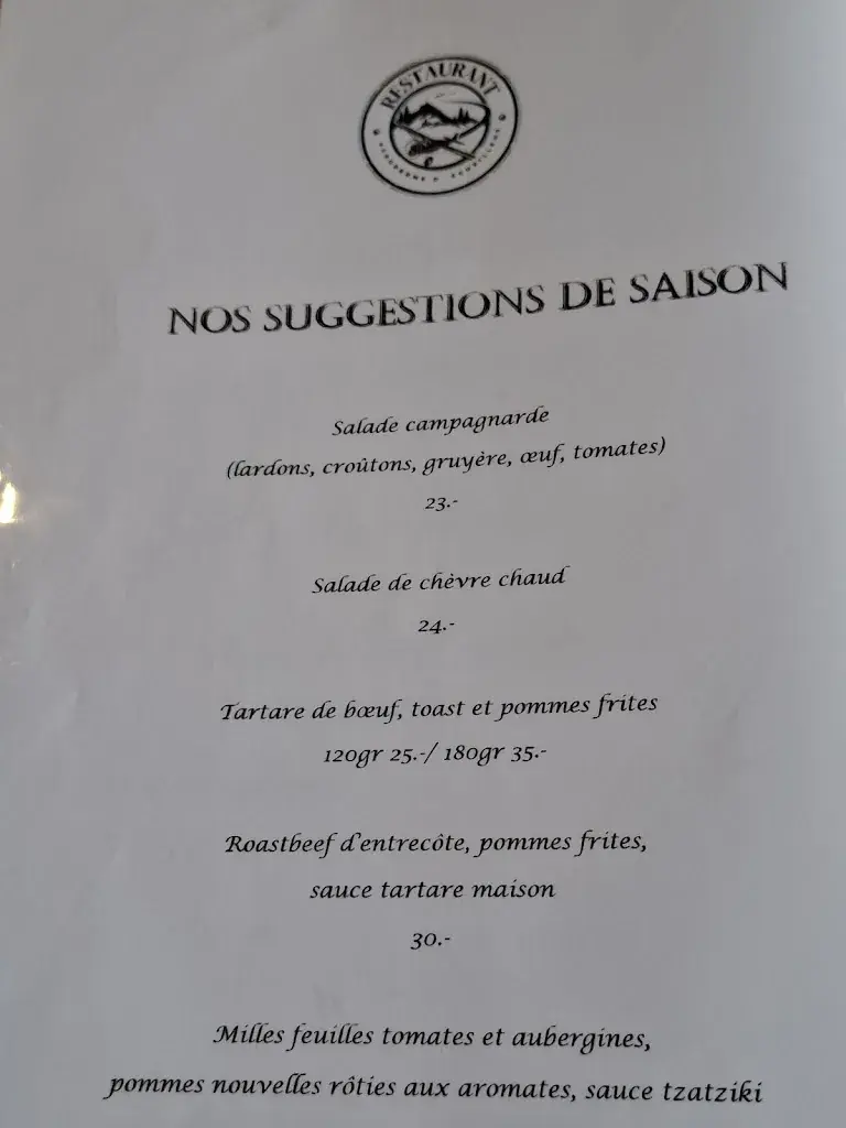 Restaurant de l'Aérodrome restaurant à Ecuvillens