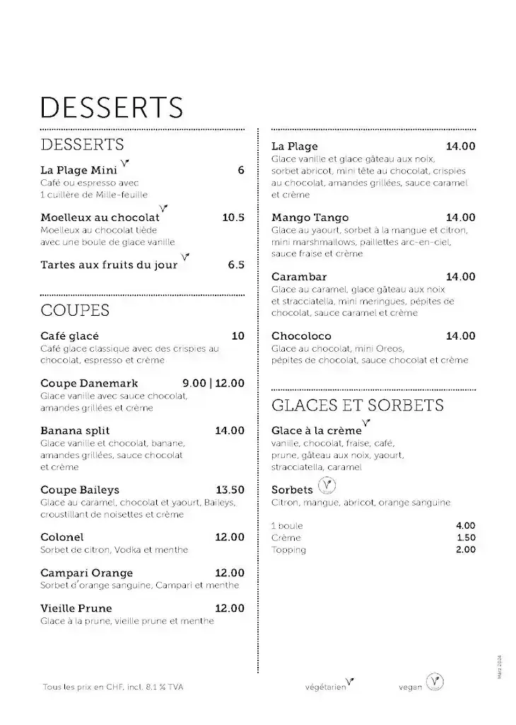 Menu_Restaurant La plage-snack-bar_Estavayer_image_3