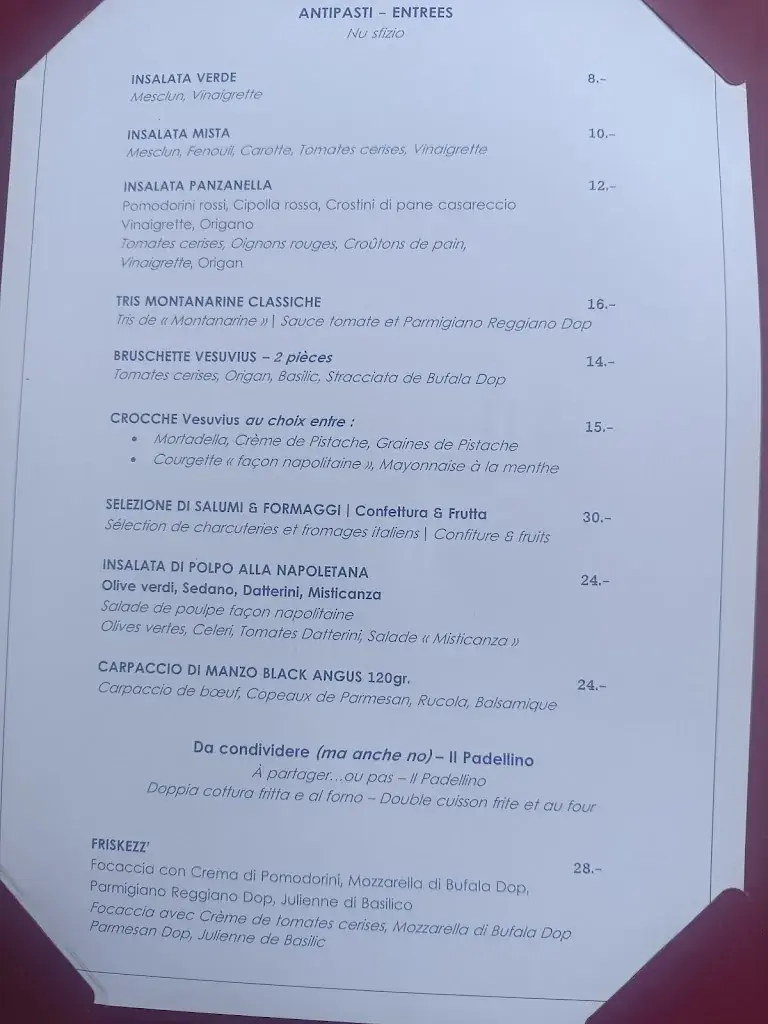 Menu_Vesuvius Pizzeria Napoletana | Ristorante_Praz (Vully)_image_2