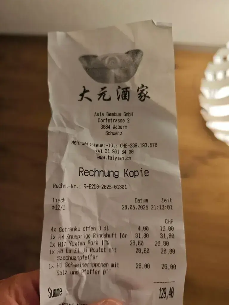 Jianlin Zhao_Tai Yien_Wabern bei Bern_avis