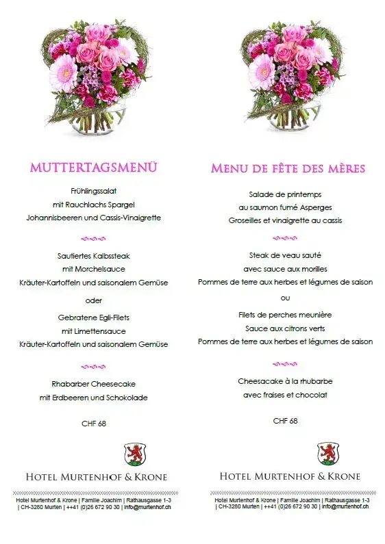 Restaurant Murtenhof restaurant in Murten