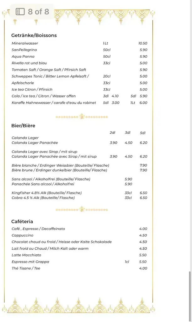 Menu_Masala Indian Cuisine - Murten_Murten_image_2